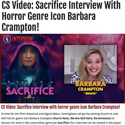 CS Video: Sacrifice Interview With Horror Genre Icon Barbara Crampton!